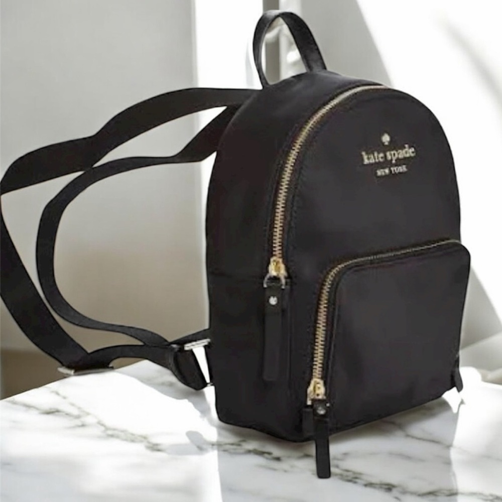 Kate Spade Watson Lane Hartley Black Nylon Small Medium Backpack Bag